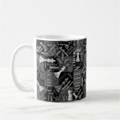 Mug Termes et pièces d'échecs noir et blanc ID784 (Gauche)