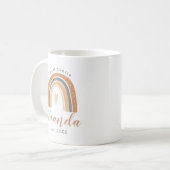 Mug Terracotta Bohemian Rainbow Cute Meilleure Auntie  (Devant gauche)