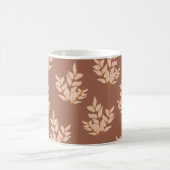 Mug Terracotta Feuille Floral Motif Retro Chic Automne (Centre)