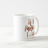 Mug Terracotta Lettering It's Turkey Time Thanksgiving (Devant droit)