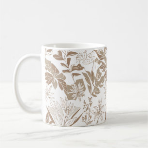 Mug Terracotta Rustique Fleur Sauvage Bohème Éclectiqu