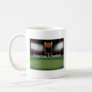 Mug Terrain de football américain avec but et balle
