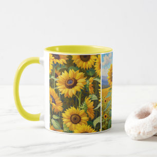 Mug Terrain de tournesol 3 Klimt Style Art Nouveau