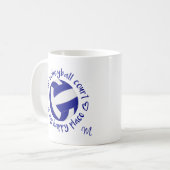 Mug terrain de volley-ball bleu blanc est mon endroit  (Devant gauche)