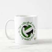 Mug terrain de volley-ball noir vert mon endroit heure (Gauche)