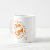 Mug terrain de volley-ball orange blanc est mon endroi (Devant gauche)