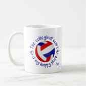 Mug terrain de volley-ball rouge blanc bleu est mon en (Gauche)