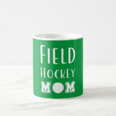 Mug Terrain Hockey Maman Vert Et Blanc Typographie Tex (Centre)