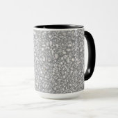 Mug Terrazzo gris et blanc moderne (Devant droit)