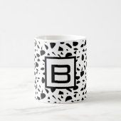 Mug Terrazzo noir blanc monogramme initial (Centre)