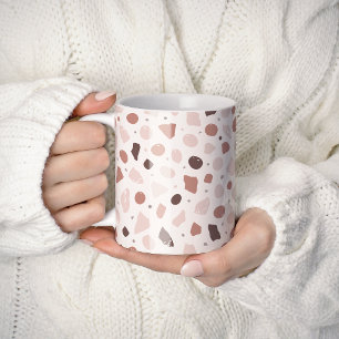 Mug Terrazzo organique moderne Mosaïque de pierre ab