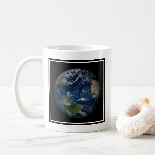 Mug Terre Avec Nuages Et Glace De Mer (Avec donut)