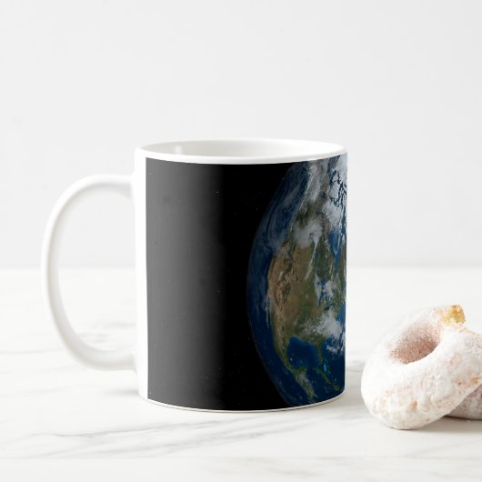 Mug Terre Avec Nuages Et Glace De Mer 2 (Avec donut)