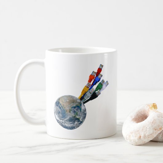 Mug Terre connectée au réseau Ethernet (Avec donut)