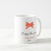 Mug Terre cuite arc bonne année nom année boho rétro (Devant droit)