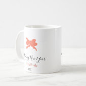Mug Terre cuite arc bonne année nom année boho rétro (Devant gauche)