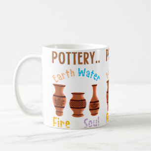 Mug Terre d'argile Poterie Eau Feu Âme - Jolie Poterie