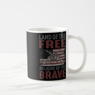 Mug Terre De La Liberté À Cause Du Brave Mémorial