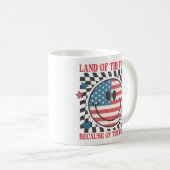 Mug Terre De La Liberté À Cause Du Courageux (Devant droit)