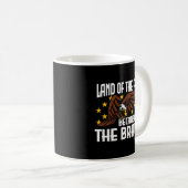 Mug Terre De La Liberté À Cause Du Courageux (Devant droit)