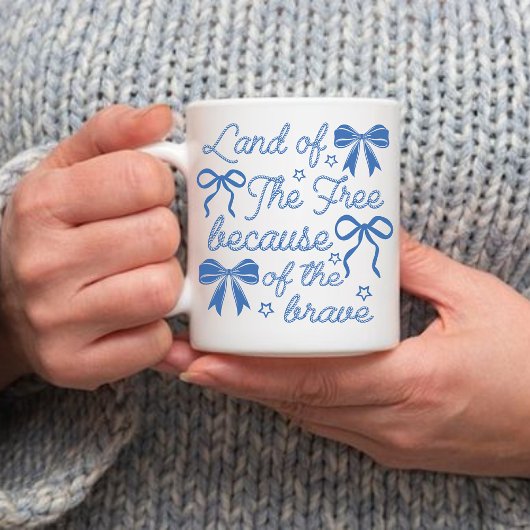 Mug Terre de liberté pour les braves Mug, 4 juillet Mu