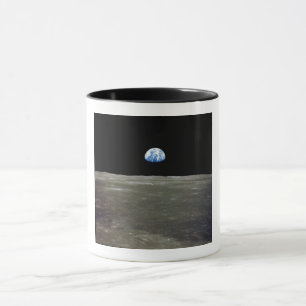 Mug Terre depuis la Lune dans l'Espace Noir : Lever de