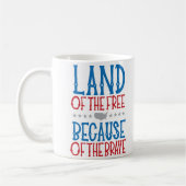 Mug Terre des Libres à cause du courageux patriotique (Gauche)