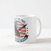 Mug Terre du Graphique d'aigle libre (Devant droit)
