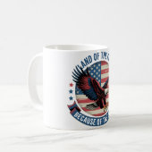 Mug Terre du Graphique d'aigle libre (Devant gauche)