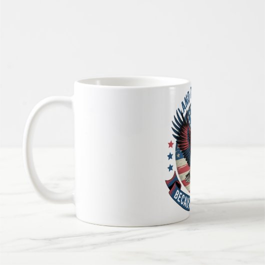 Mug Terre du Graphique d'aigle libre (Gauche)