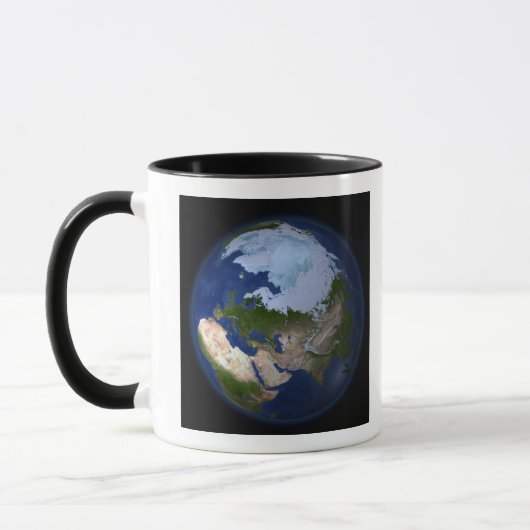 Mug Terre entière montrant la région arctique (Gauche)