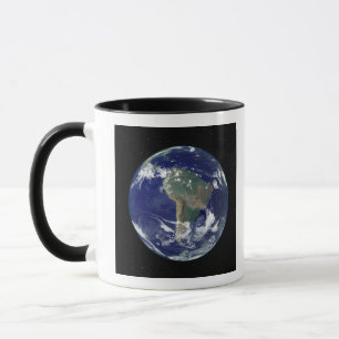 Mug Terre entièrement éclairée centrée sur l'Amérique