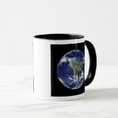 Mug Terre entièrement éclairée centrée sur l'Amérique  (Devant droit)