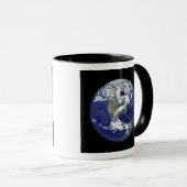 Mug Terre entièrement éclairée centrée sur l'Amérique  (Devant droit)