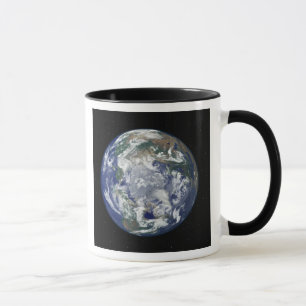Mug Terre entièrement éclairée centrée sur le pôle Nor