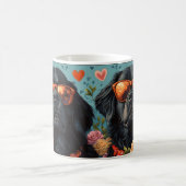 Mug Terre-Neuve avec Roses de coeur Saint-Valentin (Centre)
