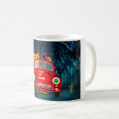 Mug Terre-Neuve Chien voiture effrayant Halloween (Devant droit)