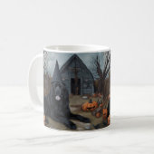 Mug Terre-Neuve Citrouille Halloween effroi (Devant gauche)