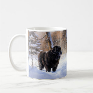 Mug Terre-Neuve Laissez Tomber la Neige Noël