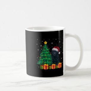 Mug Terre-Neuve moche Santa Hat Christmas Lights Chien