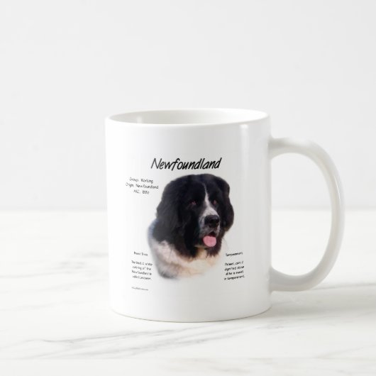 Mug Terre-Neuve - Terre-Neuve - Histoire; J'aime Newfi (Droite)