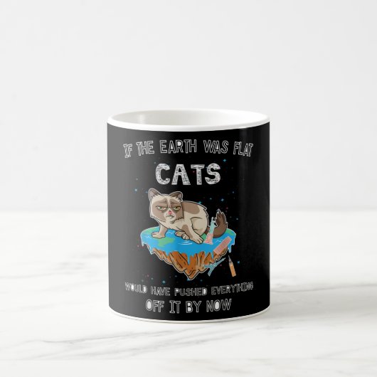 Mug Terre plate Chat Funny Kitten Univers Space Sci-Fi (Centre)