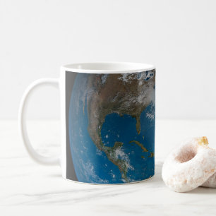 Mug Terre Pleine Avec Amérique Du Nord Et Du Sud.