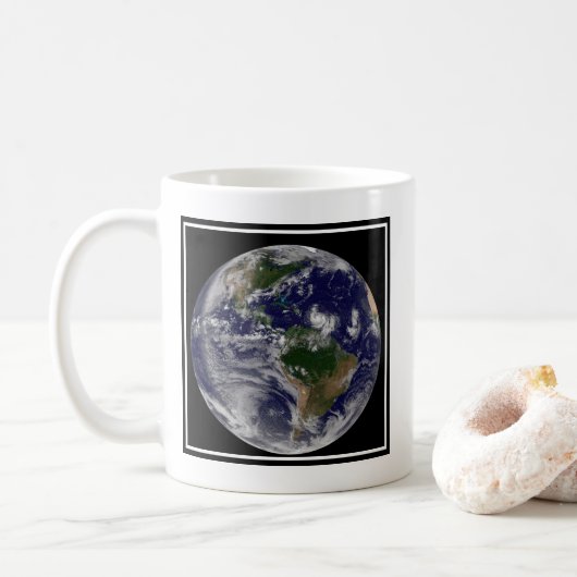 Mug Terre Pleine Avec Tempêtes Tropicales Dans L'Atlan (Avec donut)
