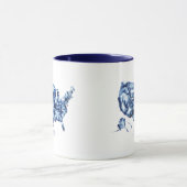 Mug Terre que j'aime - Carte des États-Unis (Centre)