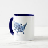 Mug Terre que j'aime - Carte des États-Unis (Devant gauche)