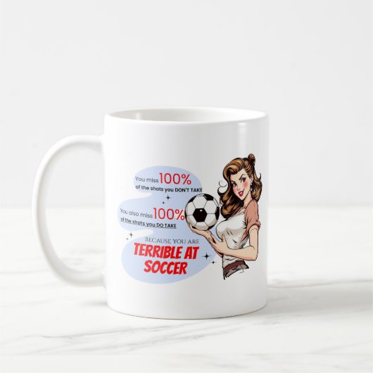 Mug Terrible Soccer Fun Sassy Retro Démotivationnel (Gauche)
