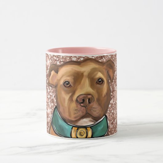 MUG TERRIER AMÉRICAIN DU STAFFORDSHIRE (Centre)