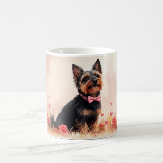 Mug Terrier Australien avec des Roses - Saint-Valentin (Centre)