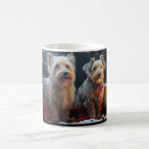 Mug Terrier Australien Traîneau enneigé Décor de Noël